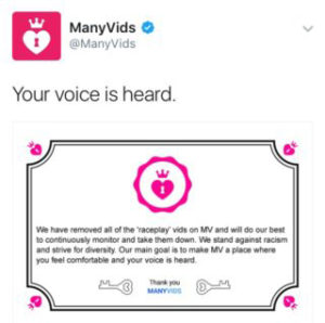 Figure 3: ManyVids Twitter thread.